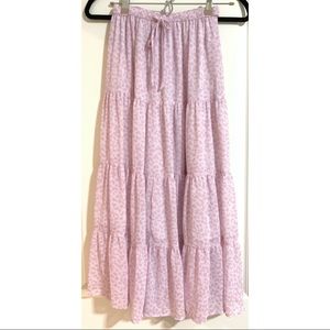 Aerie Purple Leopard Maxi Skirt